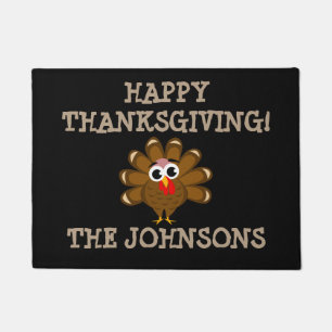 Paillasson Impression de dindon drôle de Thanksgiving joyeux 
