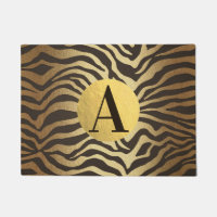 Imprimé Zèbre Peau d'Animal Moderne Glam Or Chic