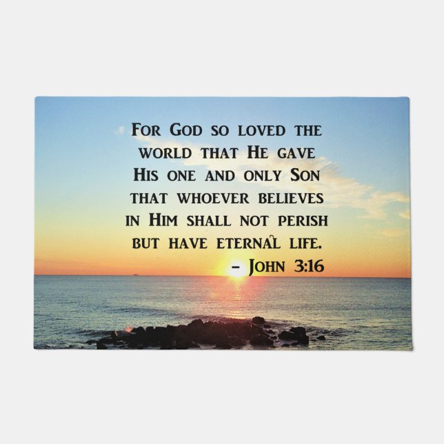 PAILLASSON INSPIRING JOHN 3:16 SUNRISE PHOTO DESIGN (Devant)