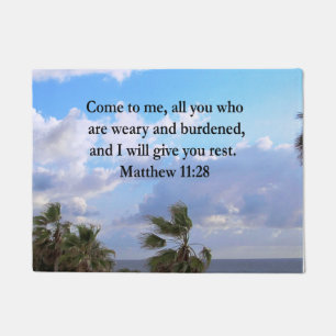 PAILLASSON INSPIRING MATTHEW 11:28 CONCEPTION DE SCRIPTURE
