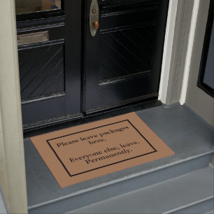 Paillasson Introvert's Leave Packages Here Doormat
