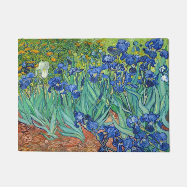 Paillasson Irises de Van Gogh. (Devant)