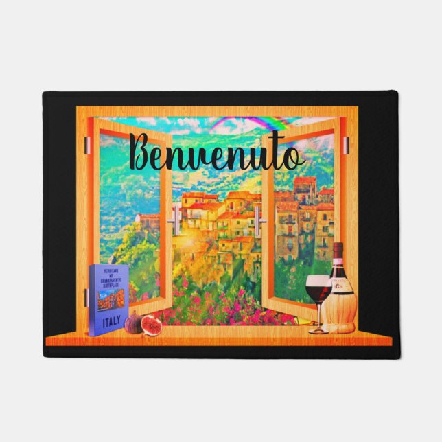 Paillasson Italien pour bienvenue sur Doormat (Devant)