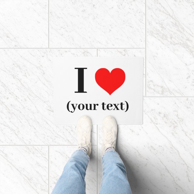 Paillasson J'AI LE COEUR ! Mat - Extérieur intérieur - 18" x  (Intérieur)