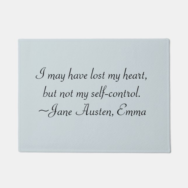 Paillasson J'ai perdu ma citation d'Austen Emma Coeur (Devant)