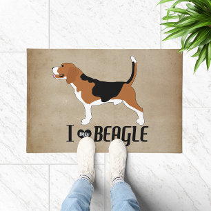 Paillasson J'aime mon Beagle Rustique
