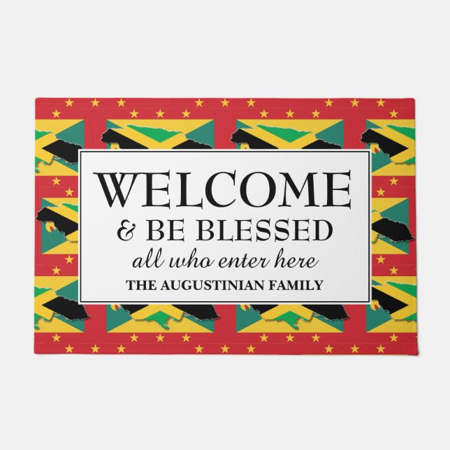 Paillasson JAMAICA GRENADA - Bienvenue à la famille (Devant)