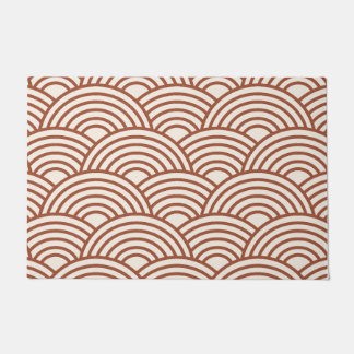 Paillasson Japonaise Seigaiha Vave Rust Terracotta