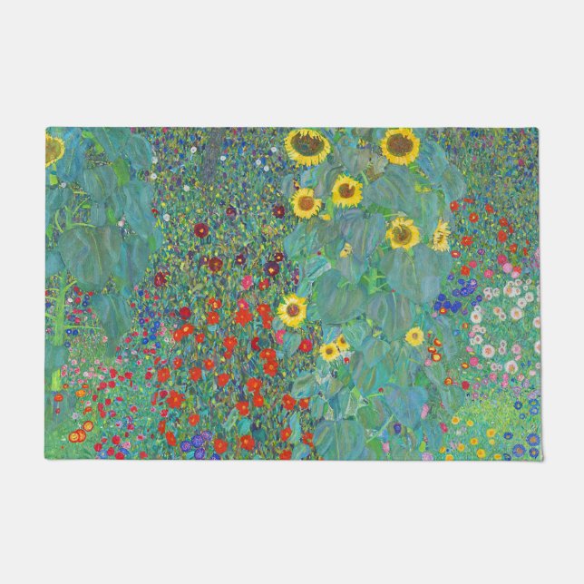 Paillasson Jardin agricole avec tournesol par Gustav Klimt (Devant)