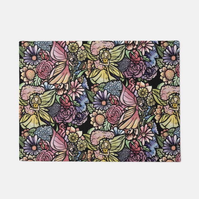 Paillasson Jardin Fairy Jardin Flower Jardins Fées (Devant)