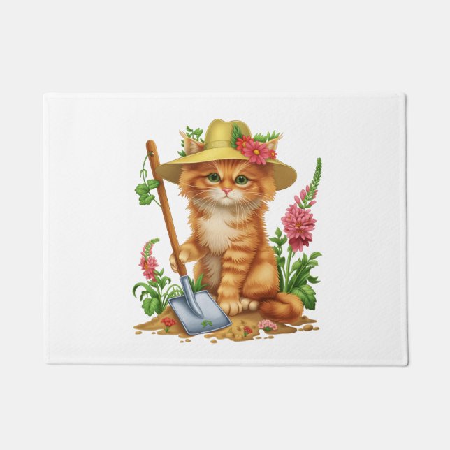 Paillasson Jardinage avec chats (Devant)