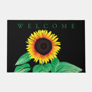 Paillasson jaune Tournesol noir