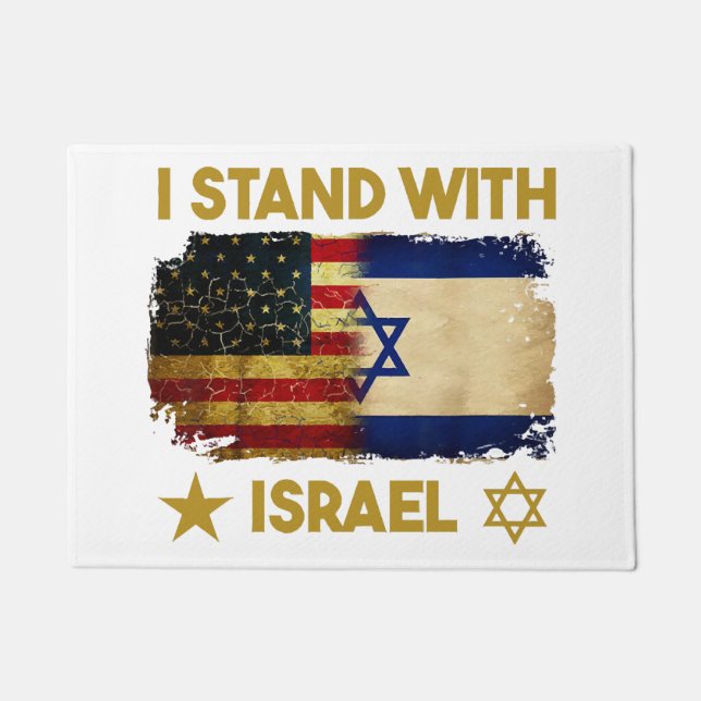 Paillasson Je Suis Avec La Chemise D'Israël Je Suis Avec Isra (Devant)