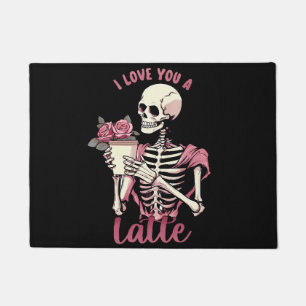 Paillasson Je t'aime un squelette de la Saint-Valentin
