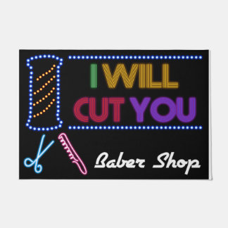 Paillasson Je Vous Couperai Mat Drôle, Décor Barbershop