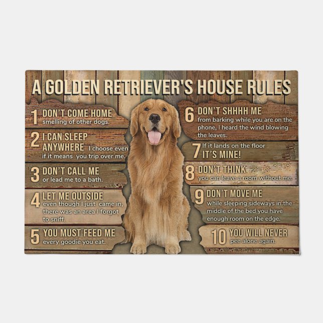 Paillasson J'Espère Que Vous Aimez Goldens Doormat, Golden Re (Devant)