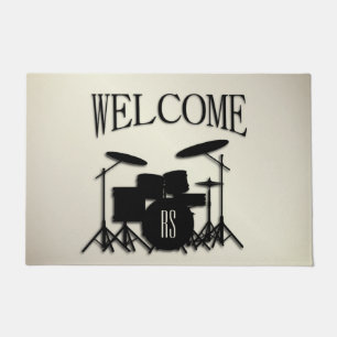 Paillasson Jeu de tambour monogramme or