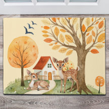 Jolie campagne de cerfs de bois Maison