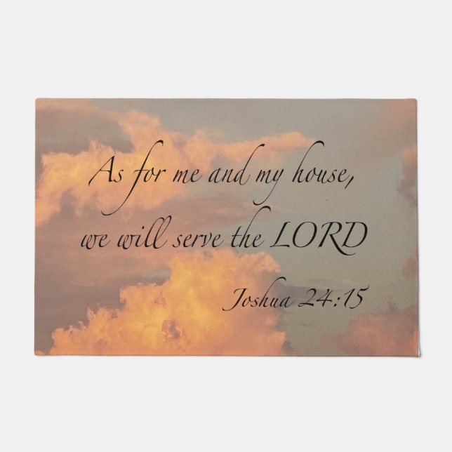 Paillasson Josué 24:15 Quant à moi et...Porte Mat (Devant)