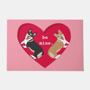 Paillasson Jour des Valentines Corgi
