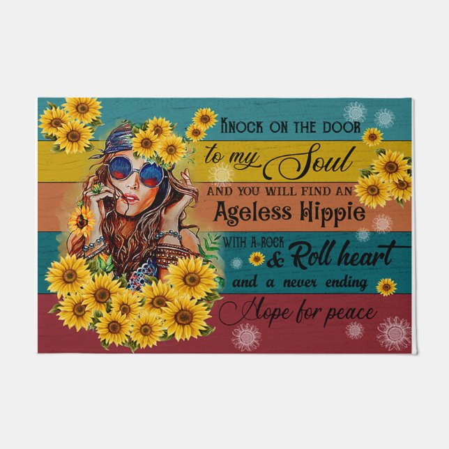 Paillasson Jovely Door Mat, Bohemian cadeau unique (Devant)