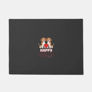 Paillasson Joyeuse Saint-Valentin Couple de Beagles