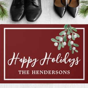 Paillasson Joyeuses fêtes customisées Maroon de Noël