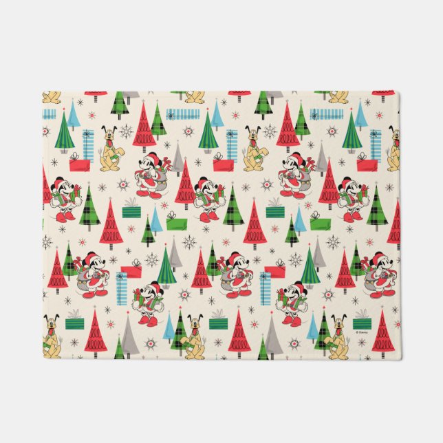 Paillasson Joyeuses fêtes | Motif migre Mickey (Devant)