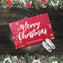 Joyeux Arrière - plan rouge Noël avec des flocons 