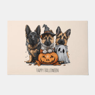 Paillasson Joyeux chien berger allemand Halloween