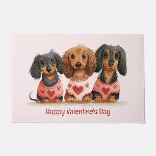 Paillasson Joyeux Chiens de la fête des Valentines