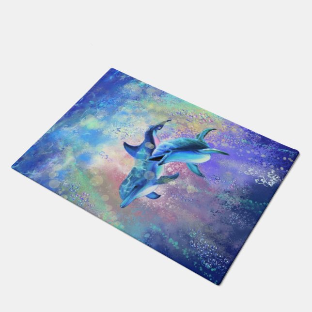 Paillasson Joyeux Couple Dolphin Doormat (Incliné)