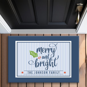 Paillasson Joyeux et brillant Noël de Monogramme