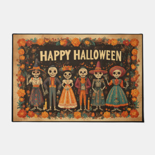 Paillasson Joyeux Halloween Masque de crâne vintage Halloween