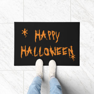 Paillasson Joyeux Halloween, Noir orange