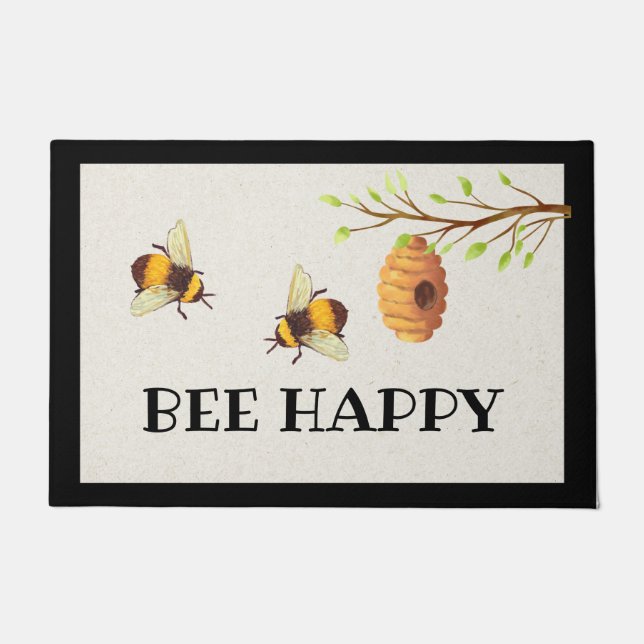 Paillasson Joyeux mât de porte d'abeille (Devant)