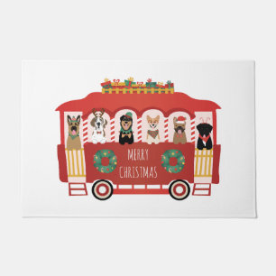 Paillasson Joyeux Noël Chiens de vacances Trolly