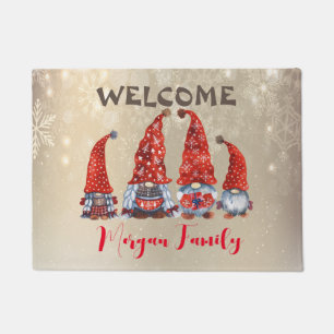 Paillasson Joyeux Noël, flocons de neige de gnomes adorables