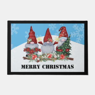 Paillasson Joyeux Noël Gnome Bienvenue Porte Mat
