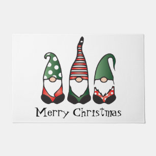 Paillasson Joyeux Noël Gnomes Rouge Vert