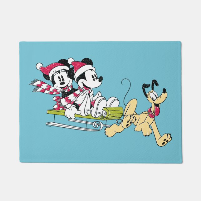 Paillasson Joyeux Noël| Mickey Mouse Winter Sled (Devant)