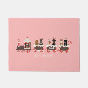 Paillasson Joyeux Pawlidays Chien Noël Train de vacances