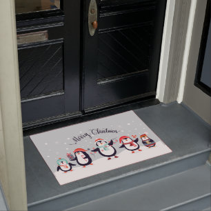 Paillasson Joyeux pingouins de Noël