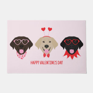Paillasson Joyeux Valentines Day Labrador Retriever Dogs