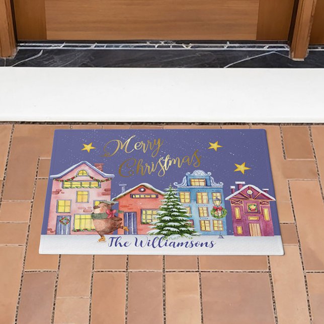 Paillasson Joyeux Village de Noël (Créateur téléchargé)