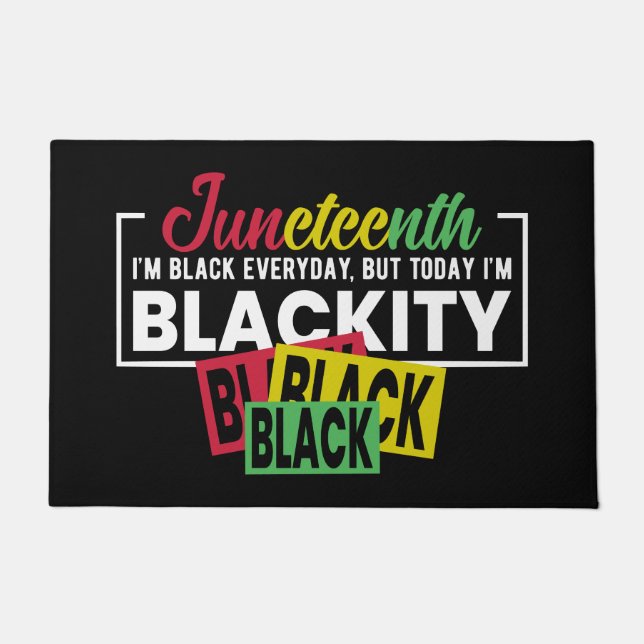 Paillasson Junetten Black tous les jours mais aujourd'hui je  (Devant)