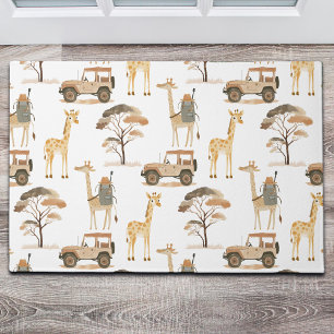 Paillasson Jungle Safari avec Giraffes Nursery Motif