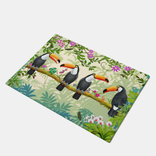 Paillasson Jungle tropicale Oiseaux toucans