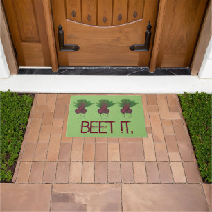 Paillasson Just Beet (Beat) It Funny Red Beets Garden Veggie