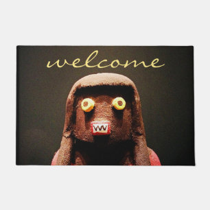 Paillasson Kachina Doll Photo Welcome Script mignon Whimsical